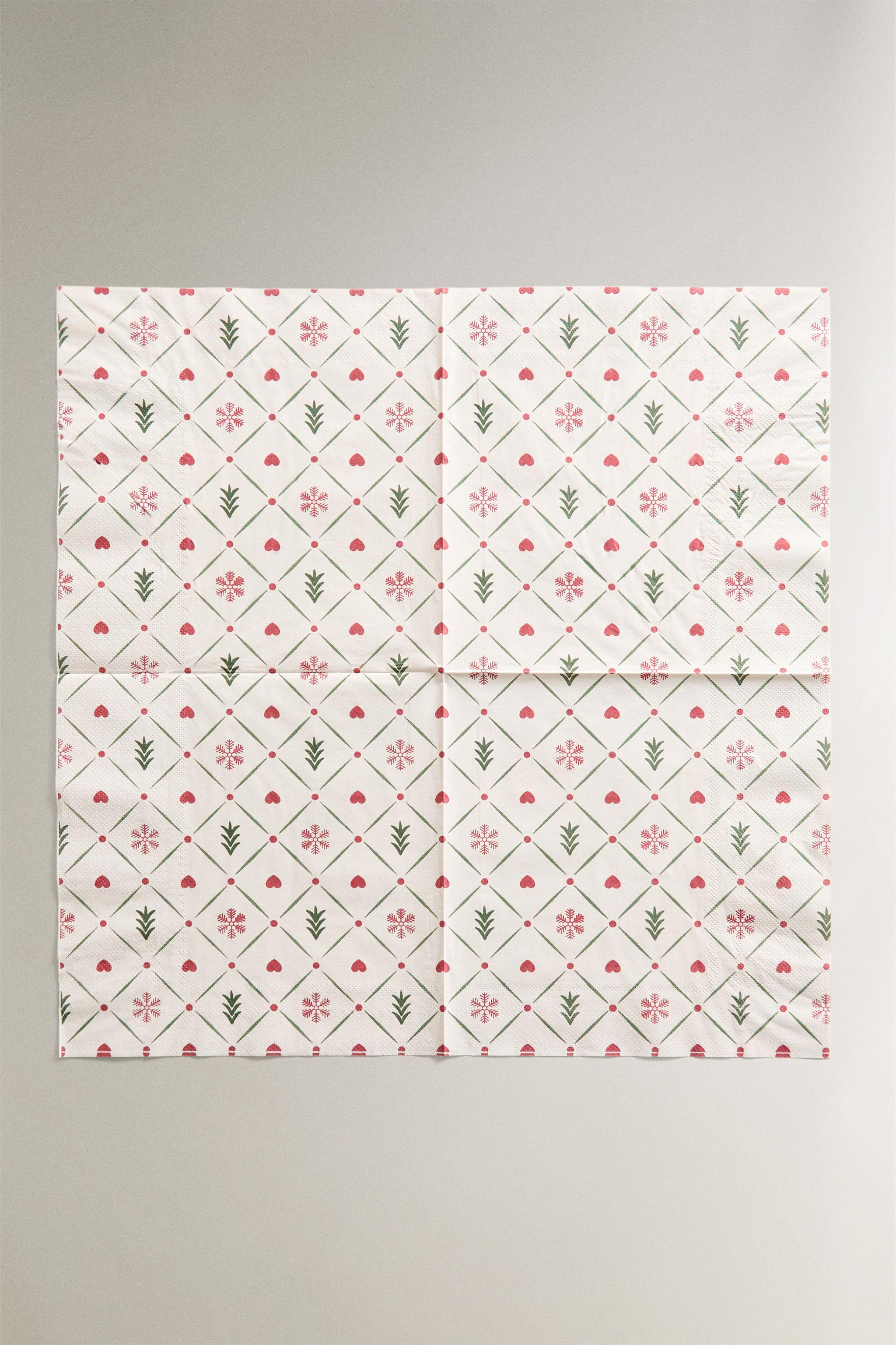 SET OF PAPER NAPKINS WITH CHRISTMAS DETAILS (SET OF 20)
